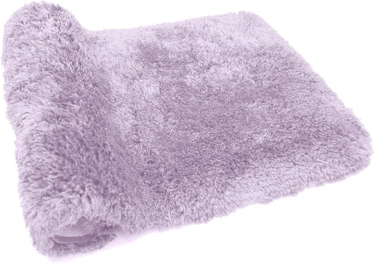 FIFU Bathroom Rugs 20" W x 32" L, Bath Mat for Bathroom, Bedroom, Laundry Room & Kitchen, Non-Slip Rubber Latex Backing, Extra Soft and Absorbent Polyester Carpet, Machine Washable Rug, Lavender
