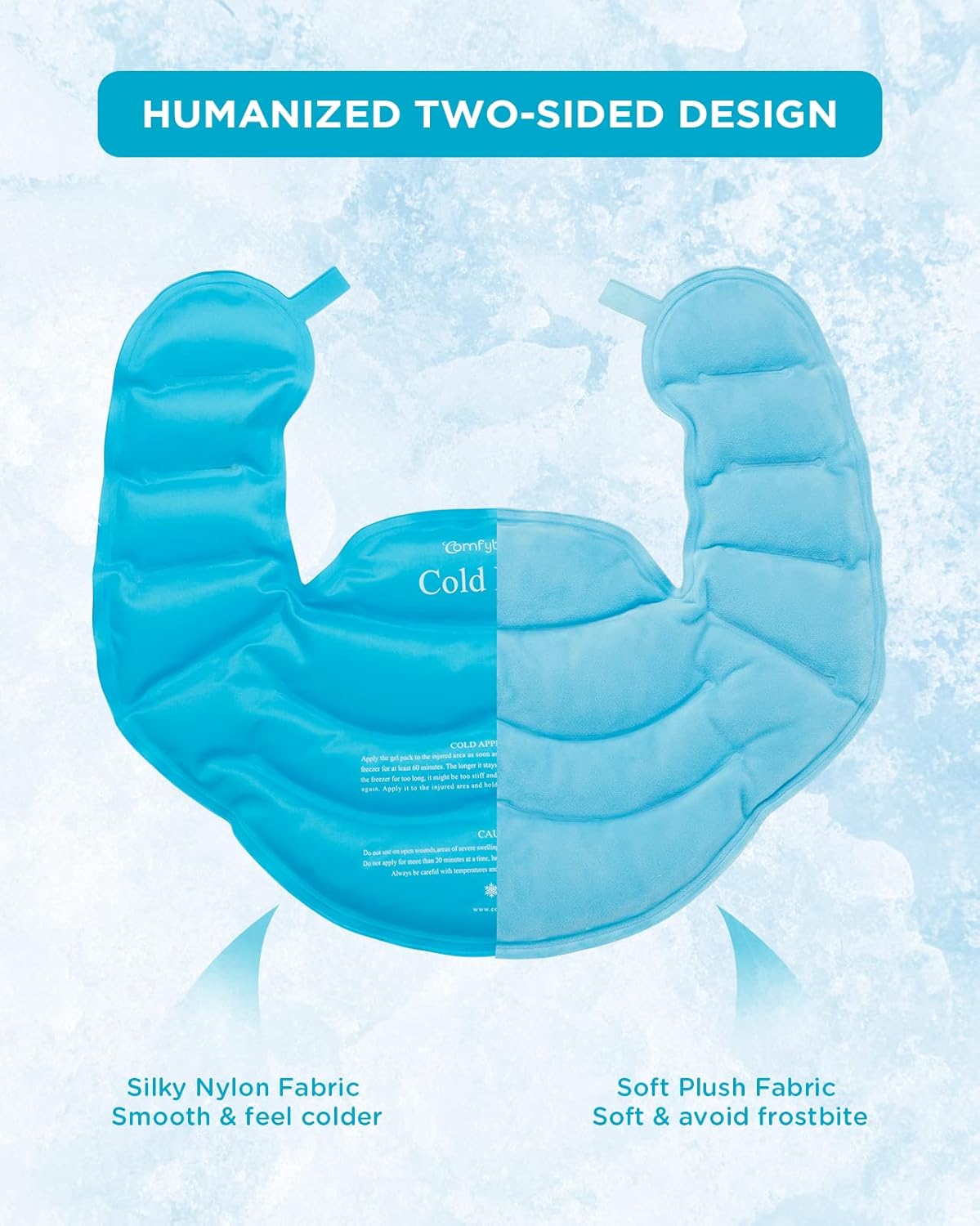 Comfytemp Ice Pack for Neck Shoulders Pain Relief, Resuable Large Gel Shoulder Cooling Wrap for Upper Back, Cold Compress Physical Therapy for Cervical Injuries, Men Women Gift