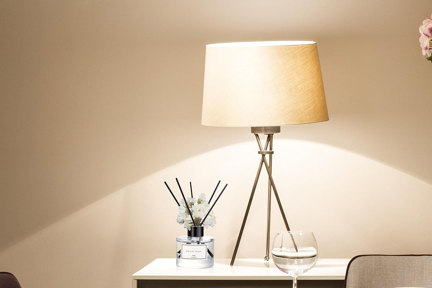 WEALD TRIBE Real Flower Reed Diffuser Set of 3 for Bathroom Shelf Decor, Sticks Diffuser with Essential Oils Included | Lavender & Eucalyptus,Jasmine & Lily,Sandalwood Rose Scent(1.7 fl oz/Pack)