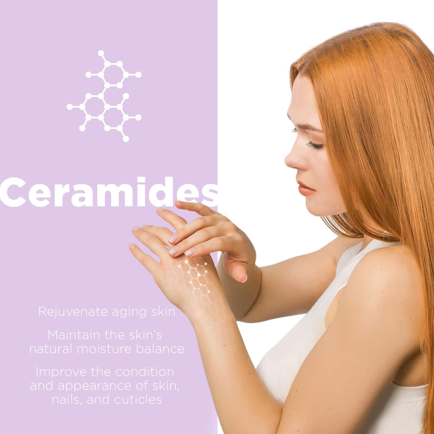 Moisturizing Hand Cream for Dry, Cracked Hands, Nails and Cuticles - 8.5 fl. oz. - Anti-Aging Skin Moisturizer with Vitamin E, Shea Butter, and Ceramides