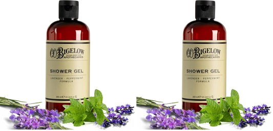 C.O. Bigelow Lavender Peppermint Shower Gel, Moisturizing Body Wash with Lavender & Peppermint Essential Oils, 10.14 Fl Oz (Pack of 2)