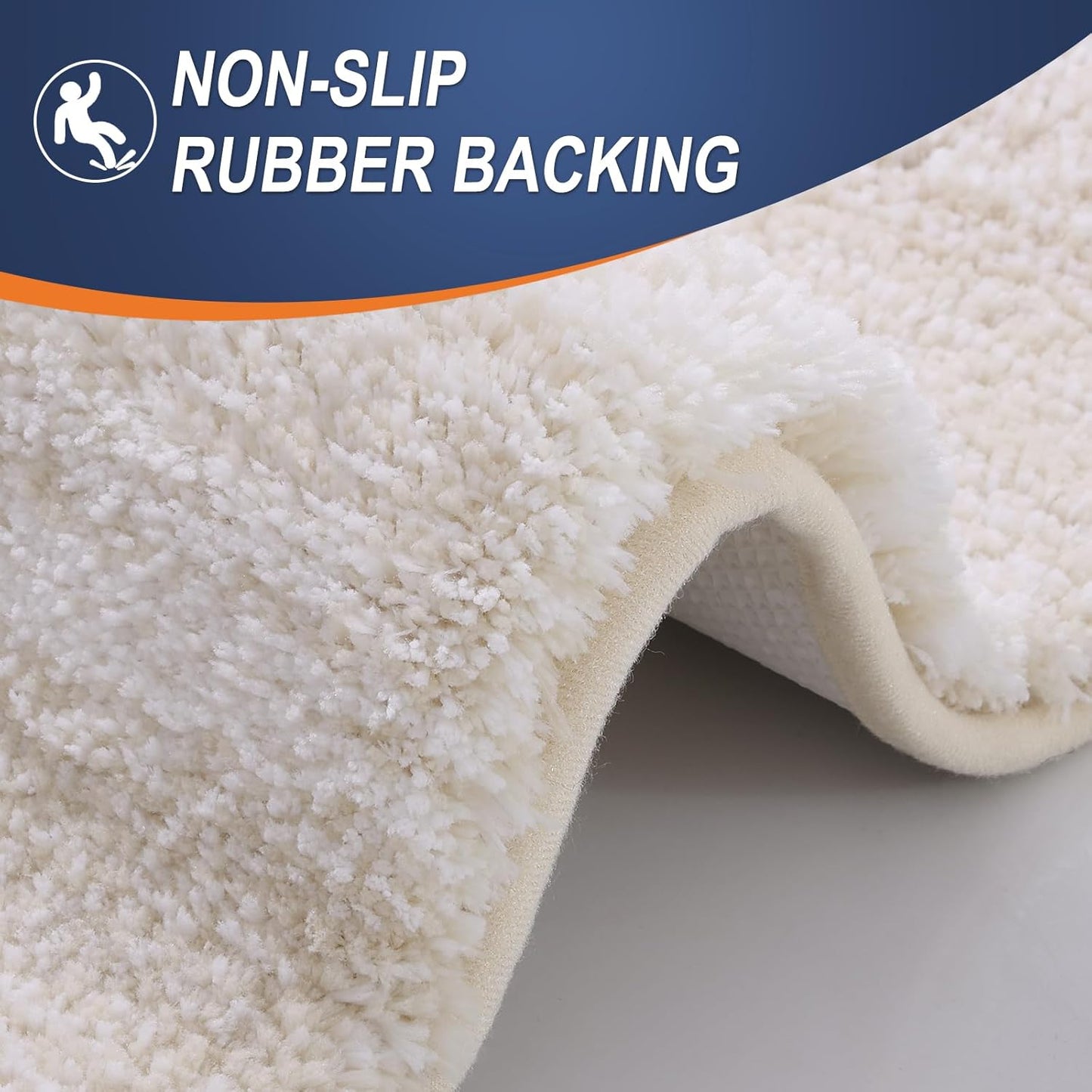 OLANLY Bathroom Runner Rugs 59x20, Extra Soft Absorbent Microfiber Bath Rugs, Rubber Backing, Quick Dry, Washable Bath Mats for Bathroom Floor, Tub and Shower, Home Decor Accessories, Light Beige