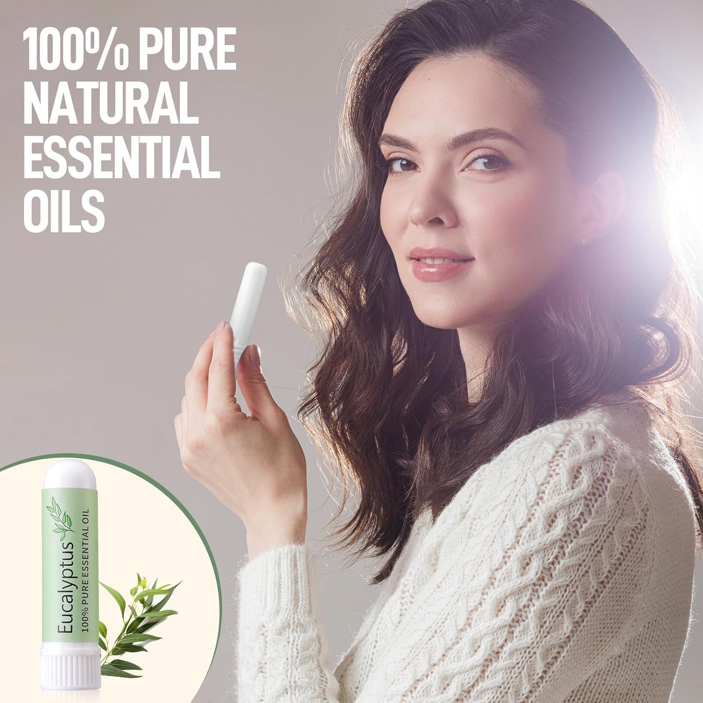 Hion Nausea Relief Inhaler-Mint and Eucalyptus, 100% Natural Essential Oils Inhalers