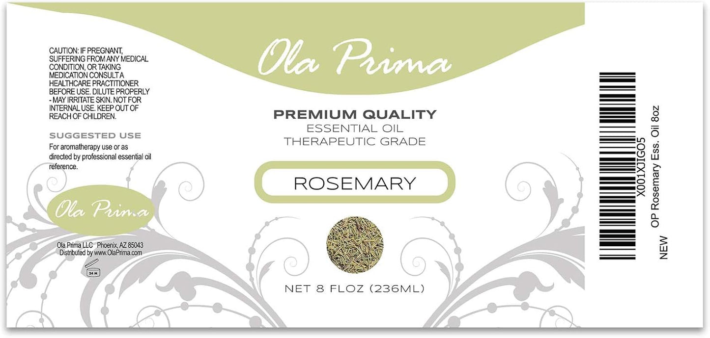 Ola Prima Rosemary Essential Oil - Pure Rosemary Oil (8 Fluid Ounces)