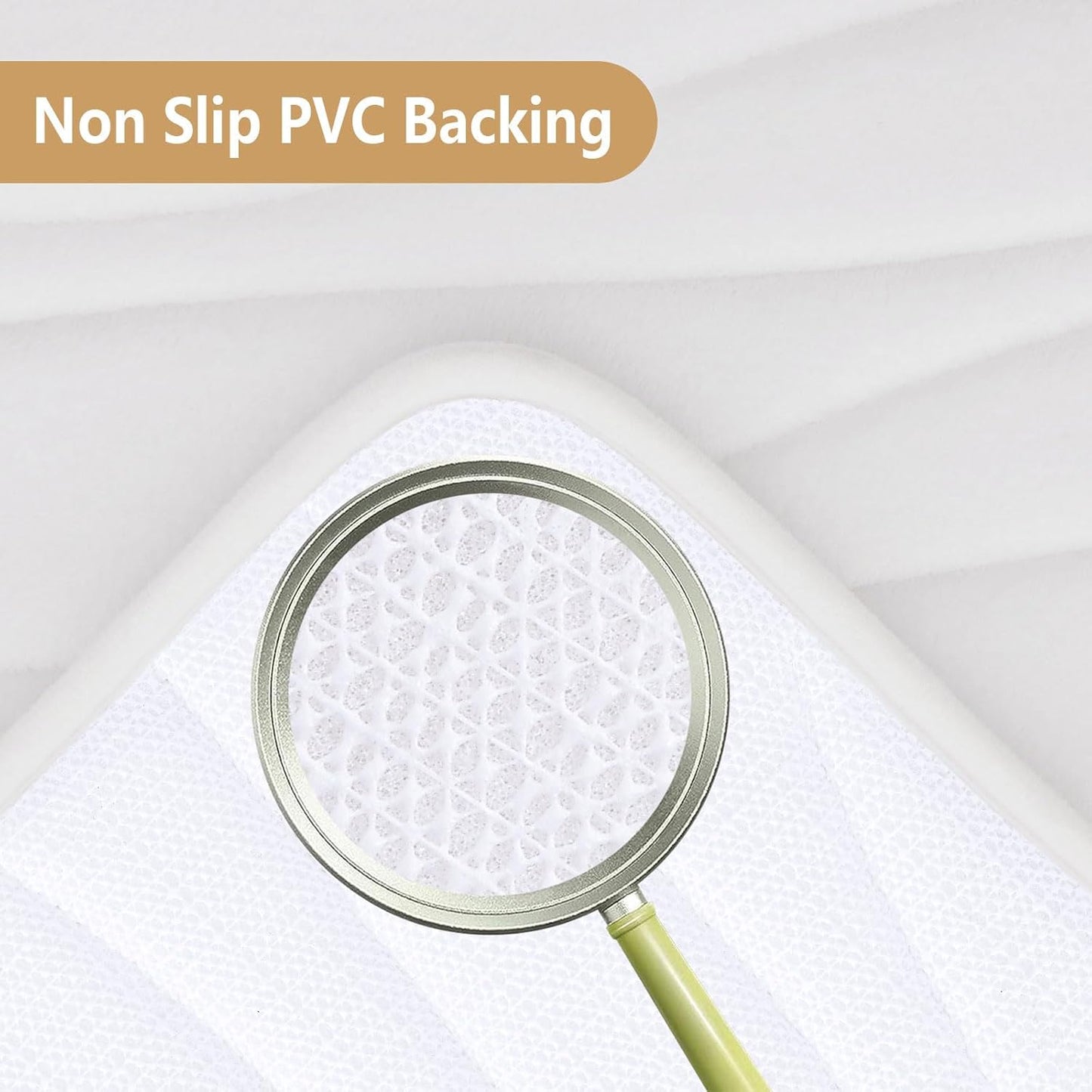 Buganda Memory Foam Bathroom Rug Mat 30x20, Extra Soft and Absorbent Bath Mats, Non-Slip and Machine Washable Bath Rugs for Bathroom Floor,Tub and Shower, Ivory