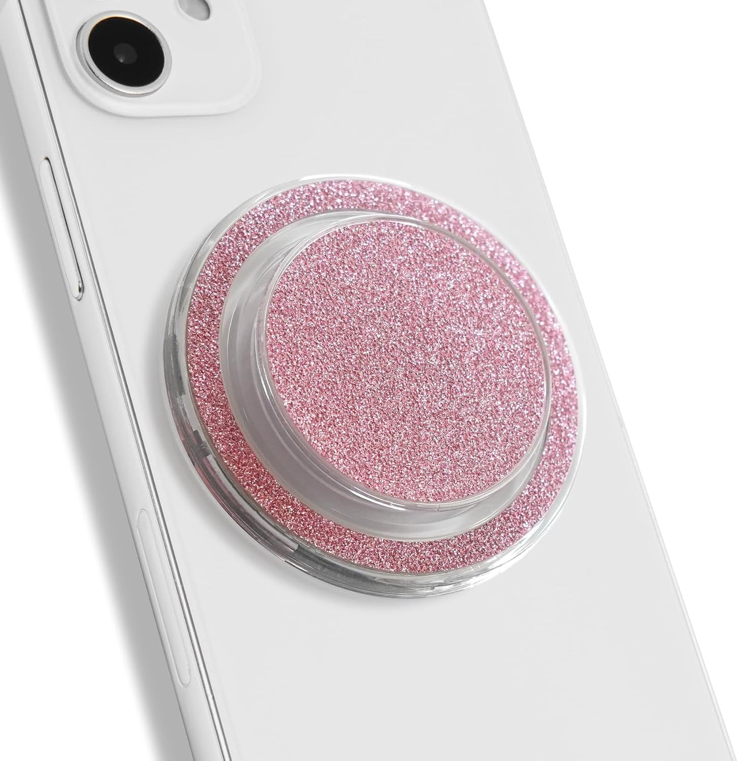 Bling Bling Glitter Phone Grip & Stand - Elegant Magsafe Compatible Phone Holder for Secure Grip and Hands-Free Viewing (Pink)