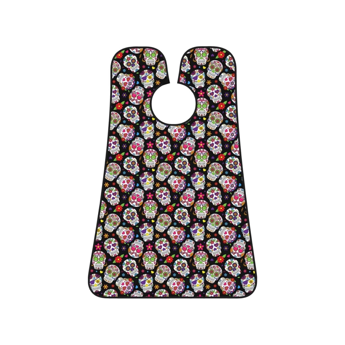 Colorful Skull Beard Bib Apron, Beard Hair Catcher For Men Shaving, Waterproof With Suction Cups