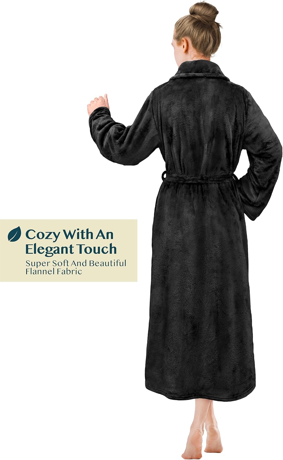 PAVILIA Womens Robe Fleece Plush Soft, Fluffy Fuzzy Cozy Warm Lightweight Bathrobe, Shower Spa House Long Robe for Women