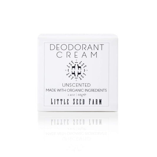 Little Seed Farm All Natural Deodorant Cream - Unscented - Aluminum Free Deodorant for Women or Men, Net Wt. 2.4oz | 68g