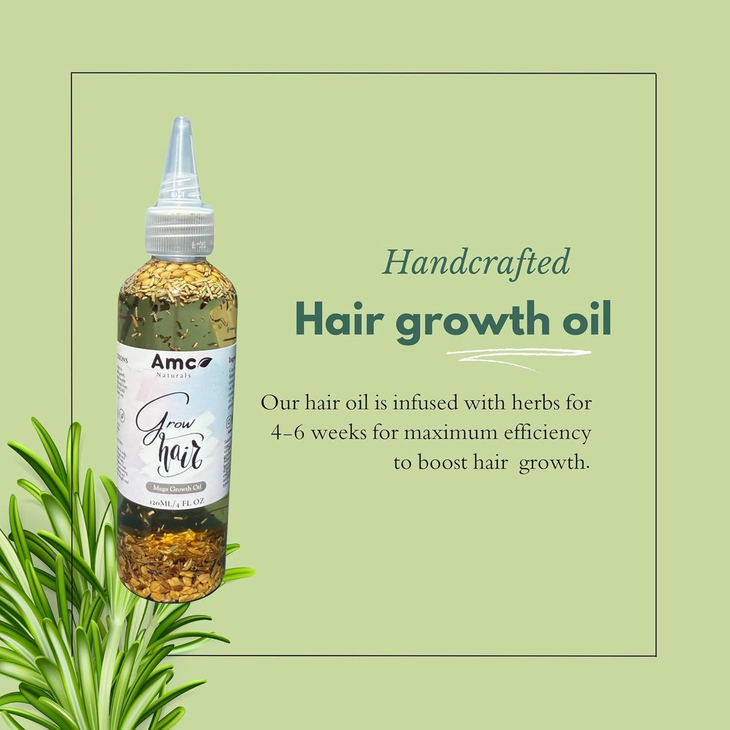 Fast Hair Growth Oil, Extra Strength Hair Oil, Thicker, Stronger Hair, Nourishing & Moisturizing Hair Oil 4 Fl Oz