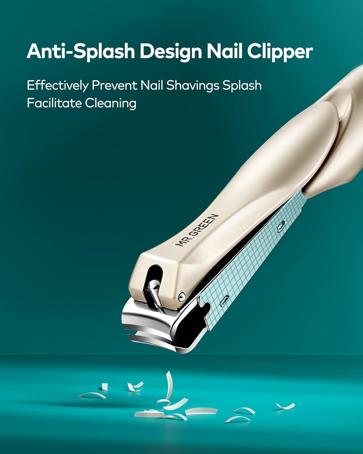 MR.GREEN Nail Clipper 3Pcs Set, Stainless Steel Manicure Pedicure Set with Nail Clippers, Glass Nail File & Tweezers, Medical Grade Grooming Kit with Travel Case Gift Box for Man & Woman (Pink)