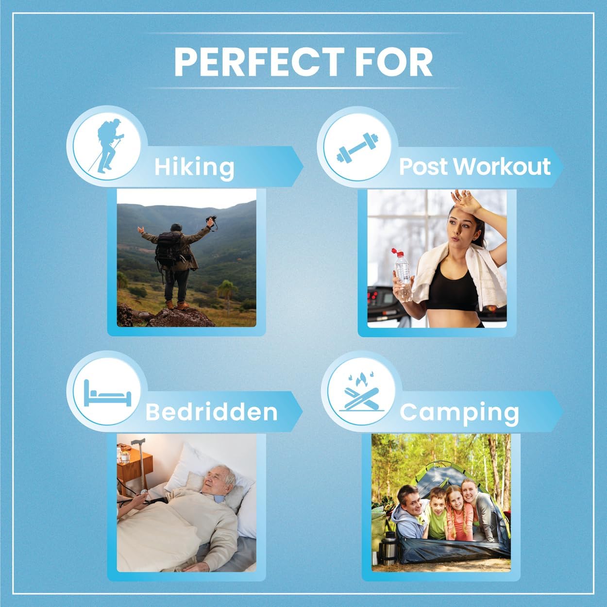 Shower Solution Ultra Thick Rinse Free Bathing Wipes for Post Workouts, Camping, Backpacking, Outdoors and Hiking, Extra Large 10 Wipes Pack