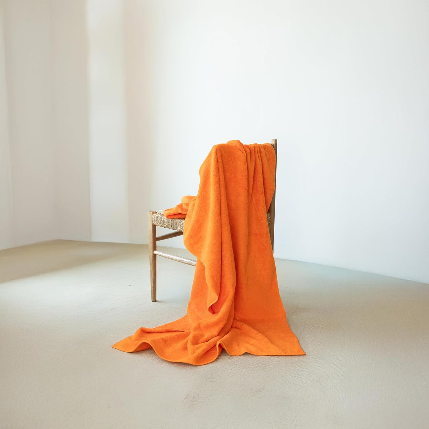 SALBAKOS 100% Turkish Cotton Jumbo Bath Sheet Towel Oversized 40x80 inch | Premium Hotel & Spa Quality, Soft, Absorbent, XL Bath Towels | Made in Turkey (Pack of 1, Orange, Jumbo Bath Sheet)