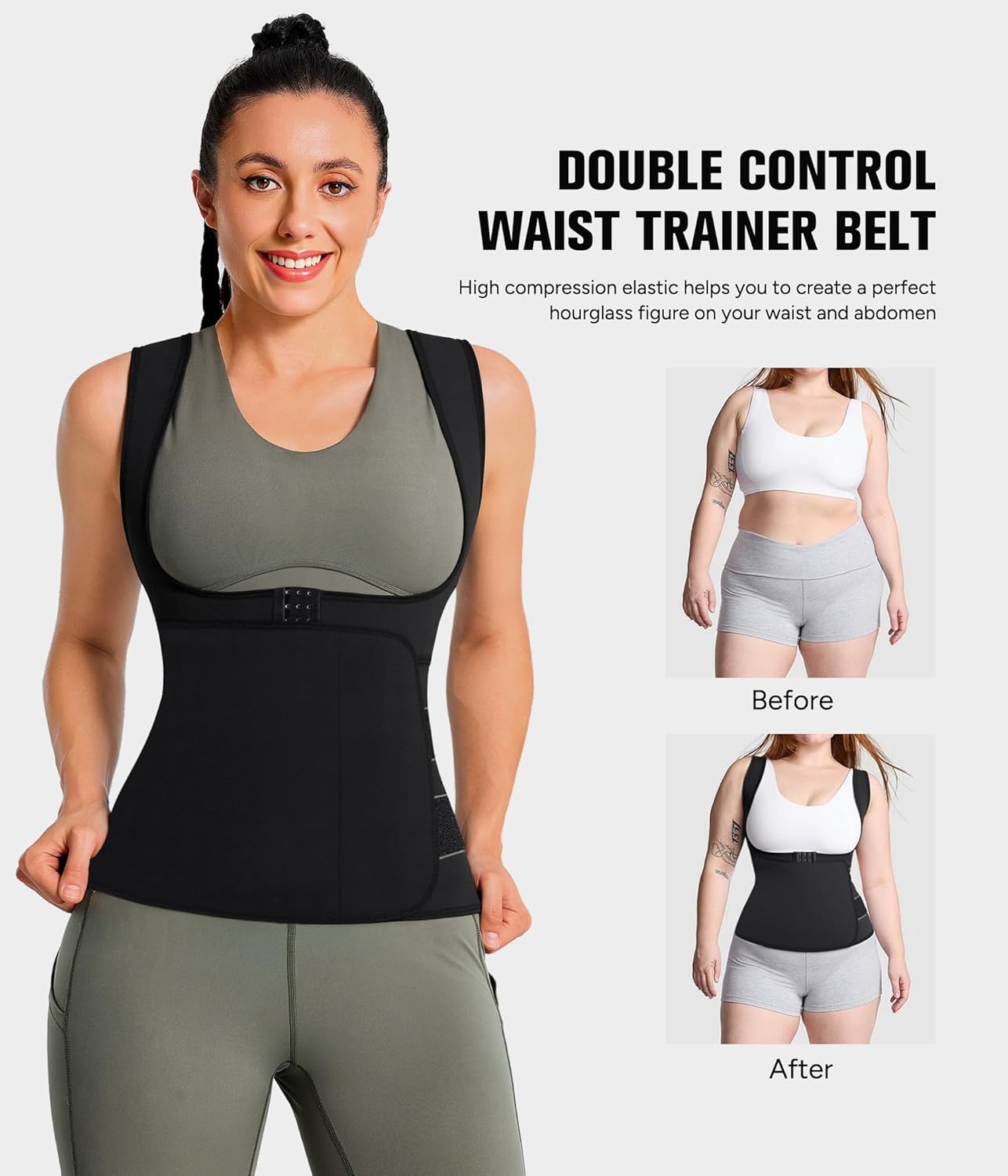 Eleady Best Neoprene Waist Trainer Corset Sweat Vest Weight Loss Body Shaper Workout Tank Tops Women