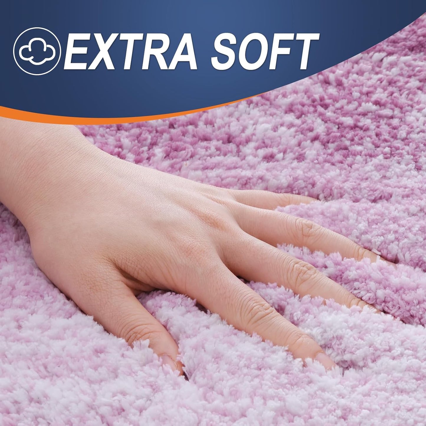 OLANLY Bathroom Runner Rugs 47x20, Extra Soft Absorbent Microfiber Bath Rugs, Rubber Backing, Quick Dry, Washable Bath Mats for Bathroom Floor, Tub and Shower, Home Decor Accessories, Pinkish-Purple