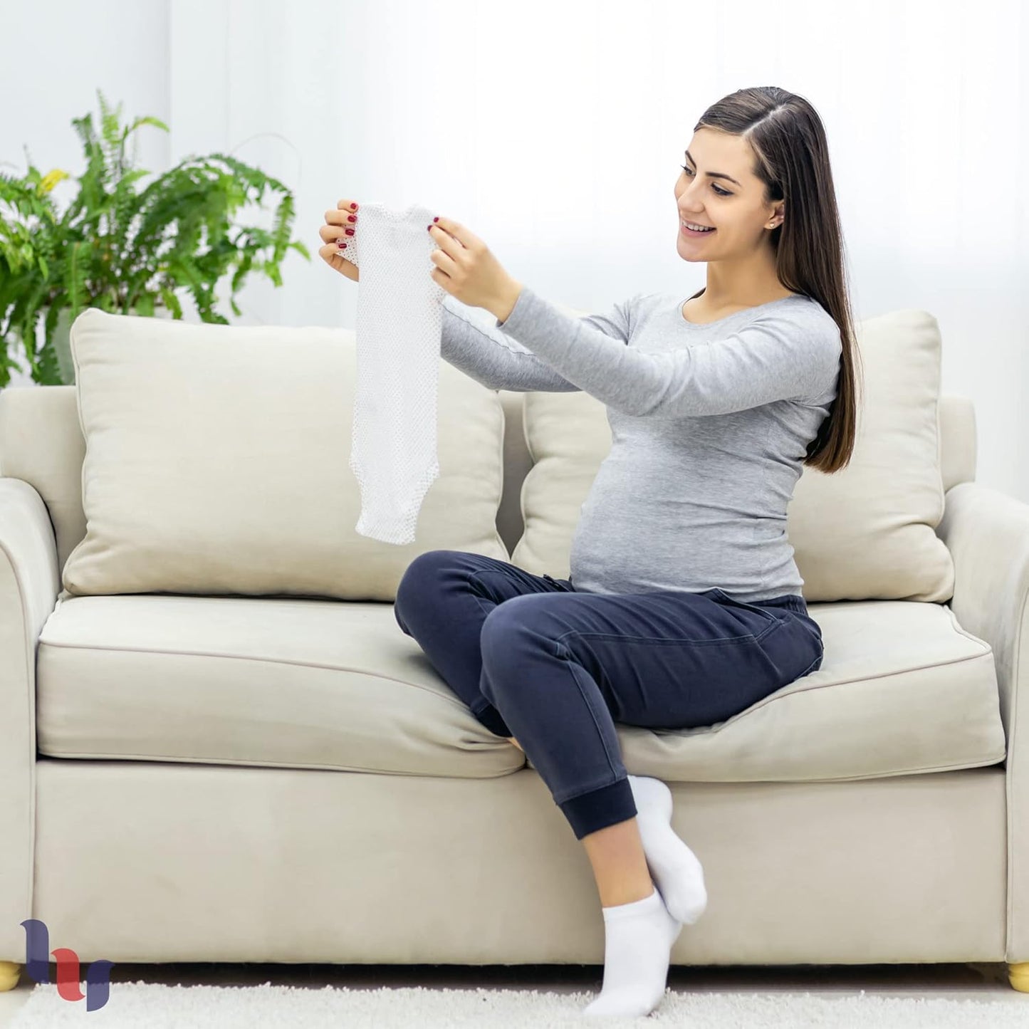 Hugh Ugoli Women's Cotton Diabetic Ankle Socks, Wide, Loose, Stretchy, Seamless Toe, Non Binding Top Semi Cushion, 3-6 Pairs