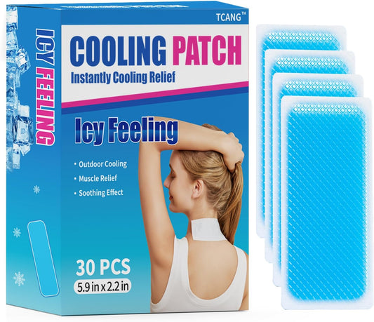 Instant Cooling Ice Packs for Outdoor Activities Summer Heat Relief - Large Disposable Cooling Patches for Neck Body, Camping Hiking Sports, Instant Temperature Drop 30 Pack
