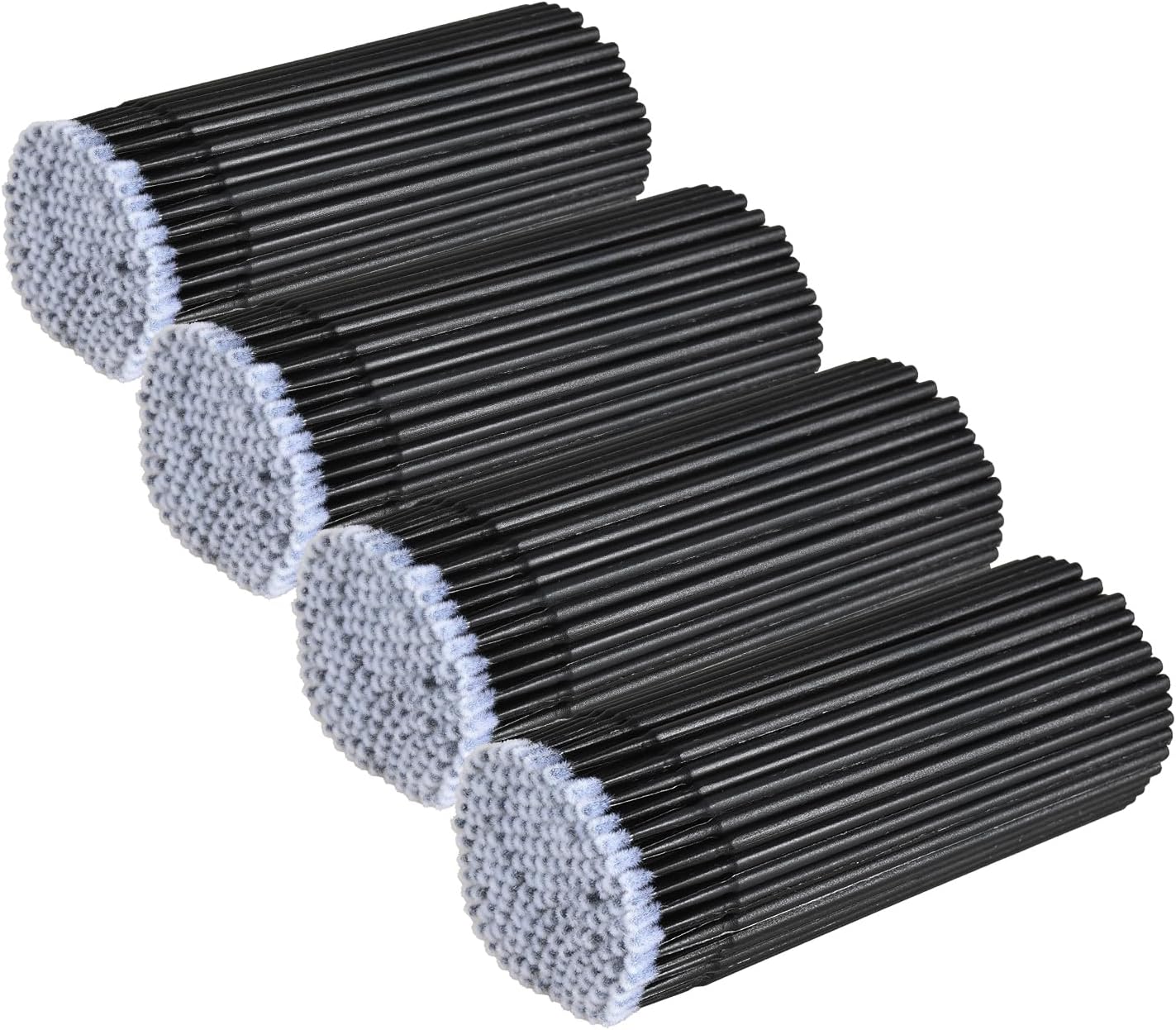 400PCS Disposable Micro Swabs for Eyelash Extension with Storage Box, 2.0mm Precision Head - Multi-Use for Makeup App/Correction, Jewelry & Computer Cleaning (Black)