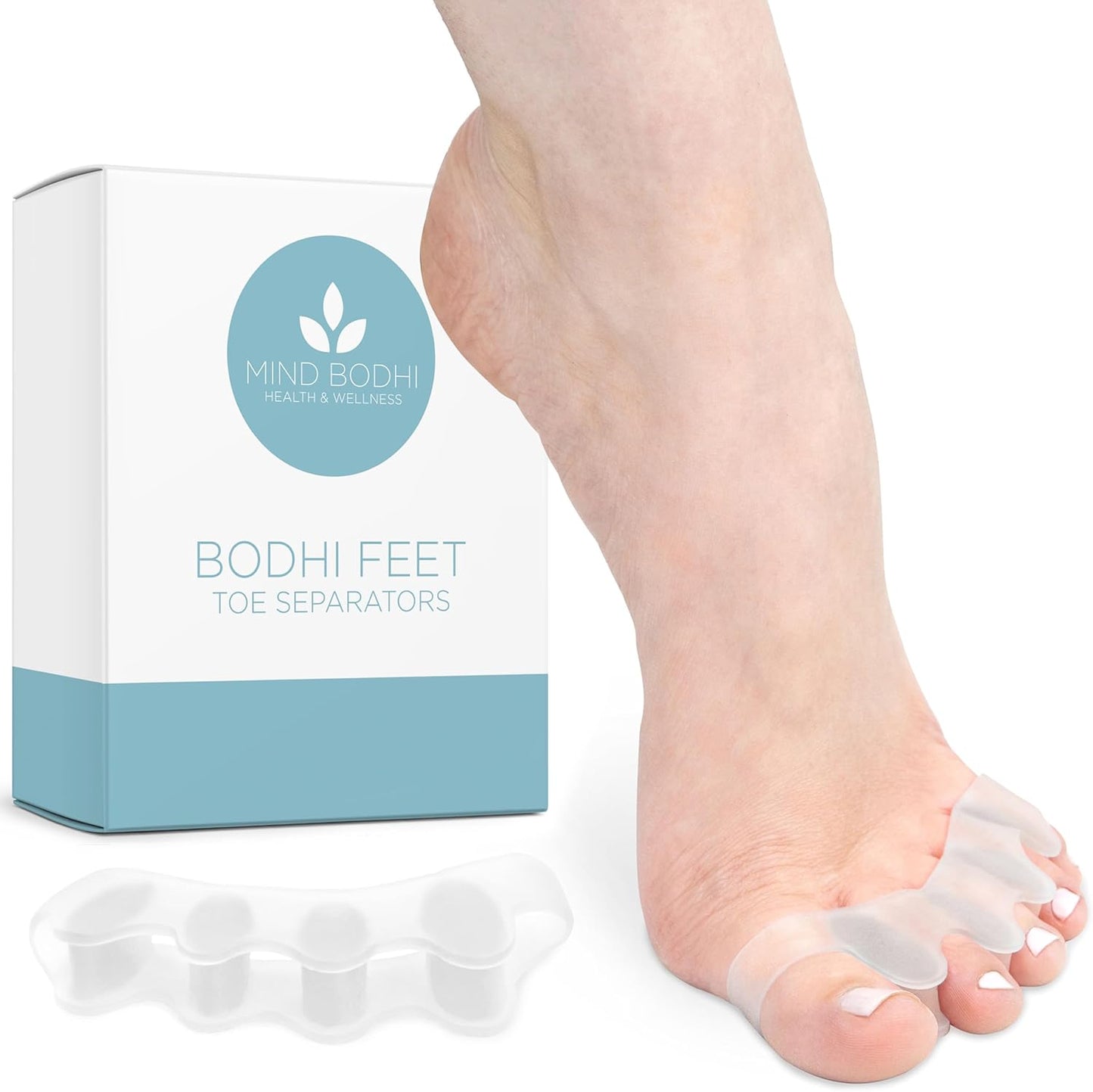 Mind Bodhi Toe Separators/Toe Spacers - For Men and Women - Correcting Bunions and Restoring Toes to Their Original Shape - Regular Size – Clear