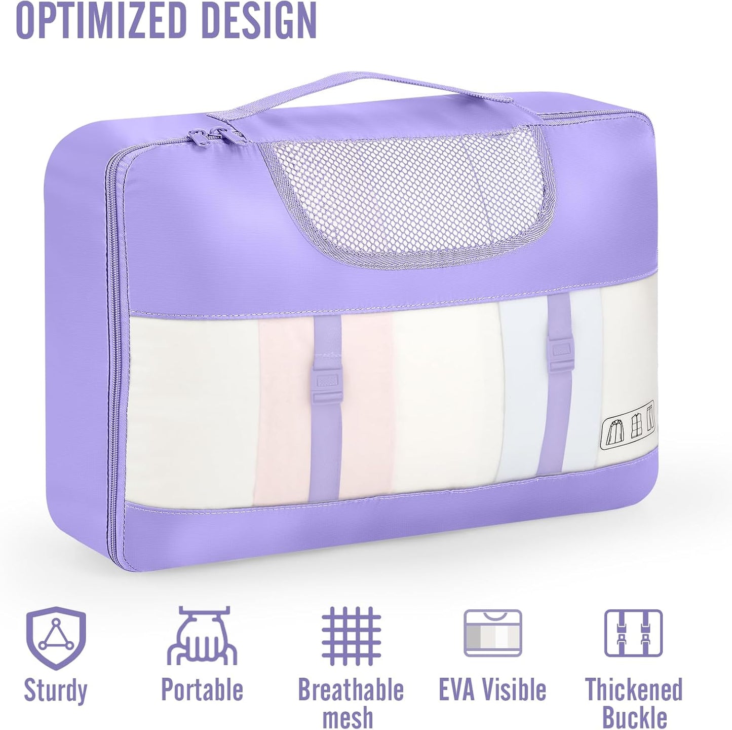 Veken 10 Set Packing Cubes for Travel Essential, Suitcase Organizer Bags in 4 Sizes, Carry-On Luggage Accessories with Large Laundry & Hanging Toiletry Bag, Must-Have for Airplane, Road Trip & Camping
