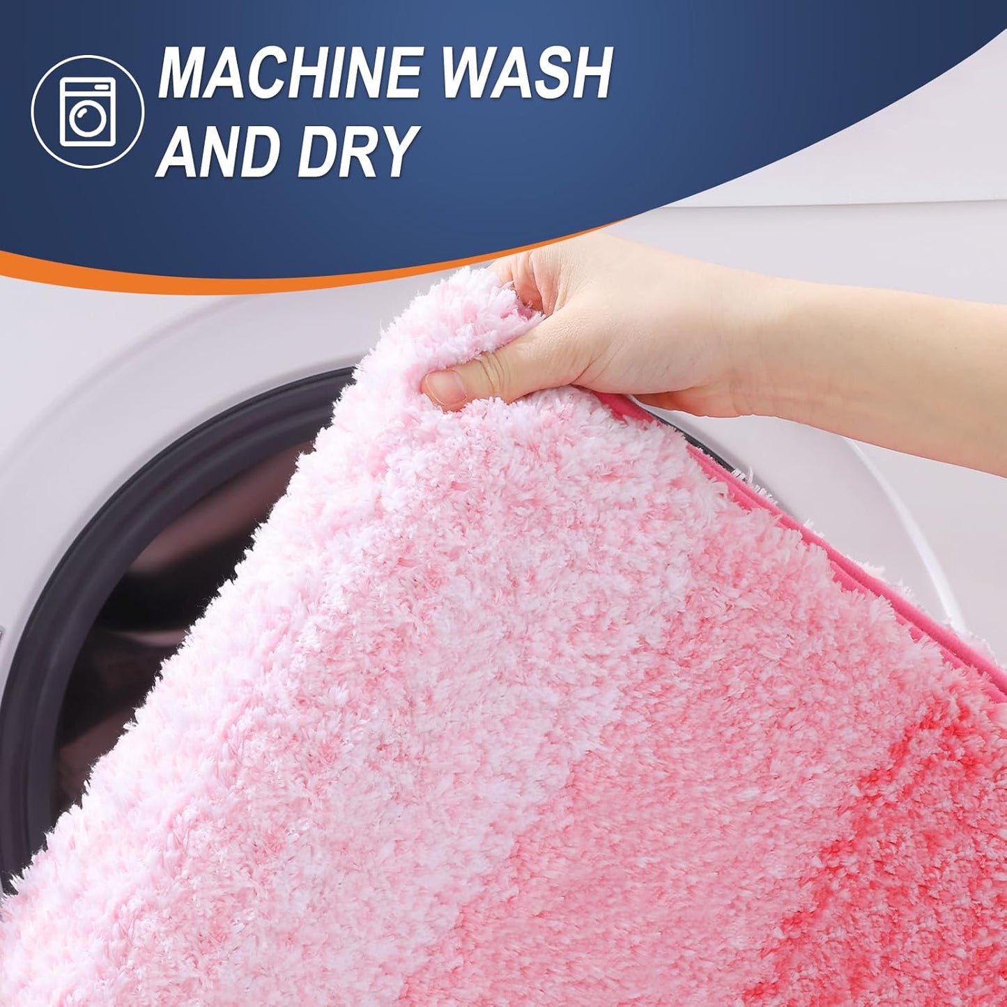 OLANLY Bathroom Rugs Mat 30x20, Extra Soft Absorbent Microfiber Bath Rugs, Rubber Backing, Quick Dry, Machine Washable Bath Mats for Bathroom Floor, Tub and Shower, Home Decor Accessories, Pink