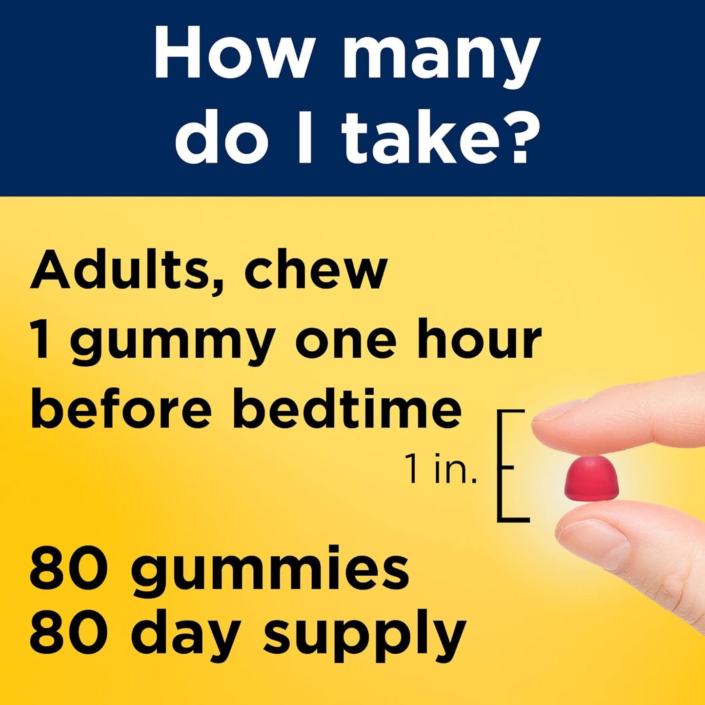 Nature Made Melatonin Gummies 2.5 mg, 100% Drug Free Sleep Aid for Adults, Melatonin Supplement 80 Count, 80 Day Supply