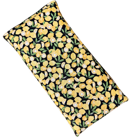 Large Microwave Heating Pad with Flax Seed, Scented or Unscented, Good For Back Pain or Cramps, Moist Heat Therapy or Ice Pack, Microwavable Bean Bag, 6" x 12" (Lemon, Lavender)