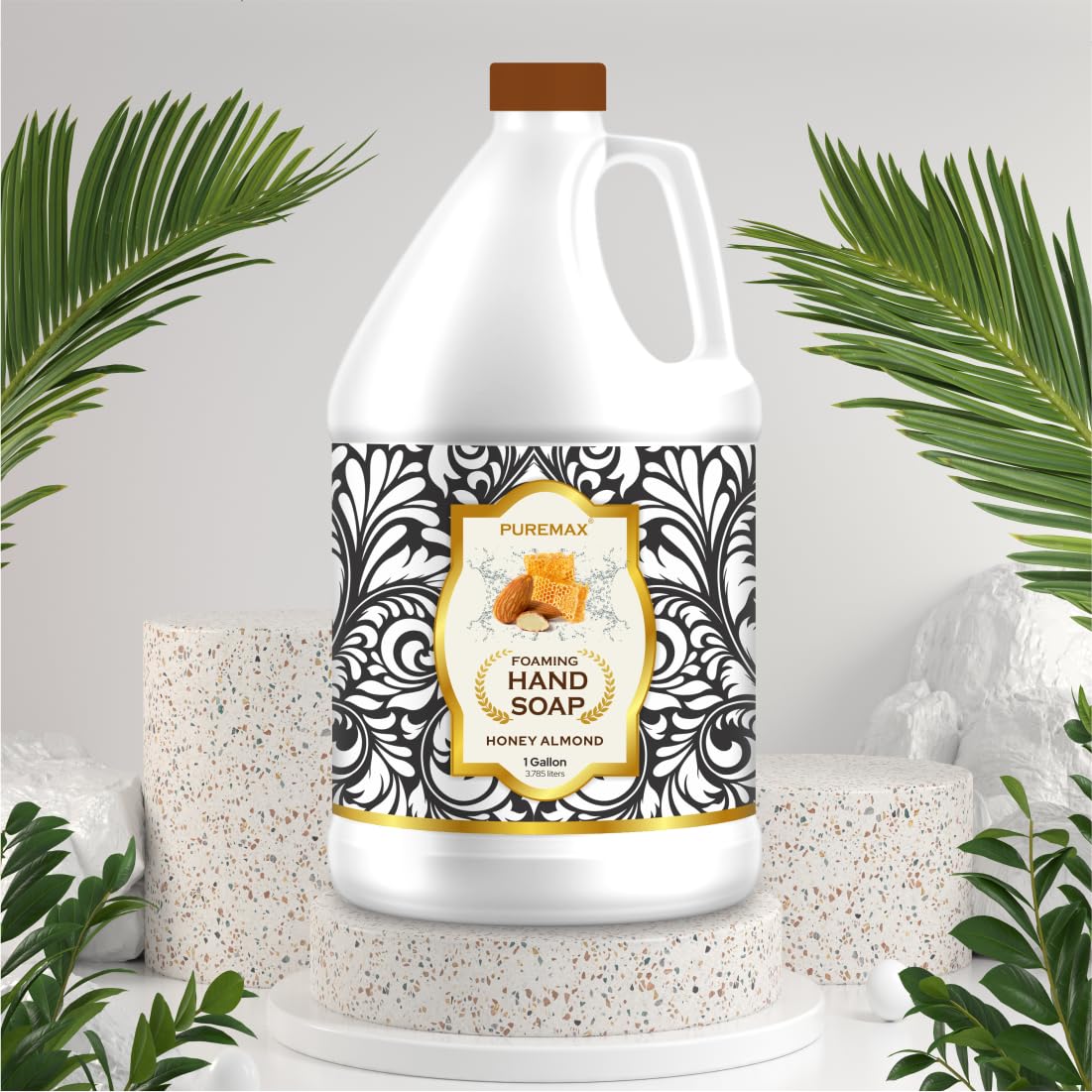 Foaming Hand Soap Refills | Honey Almond | Essential Oils | Gentle, Moisturizing Foam | Made in USA | 128 Fl Oz (1 Gallon)