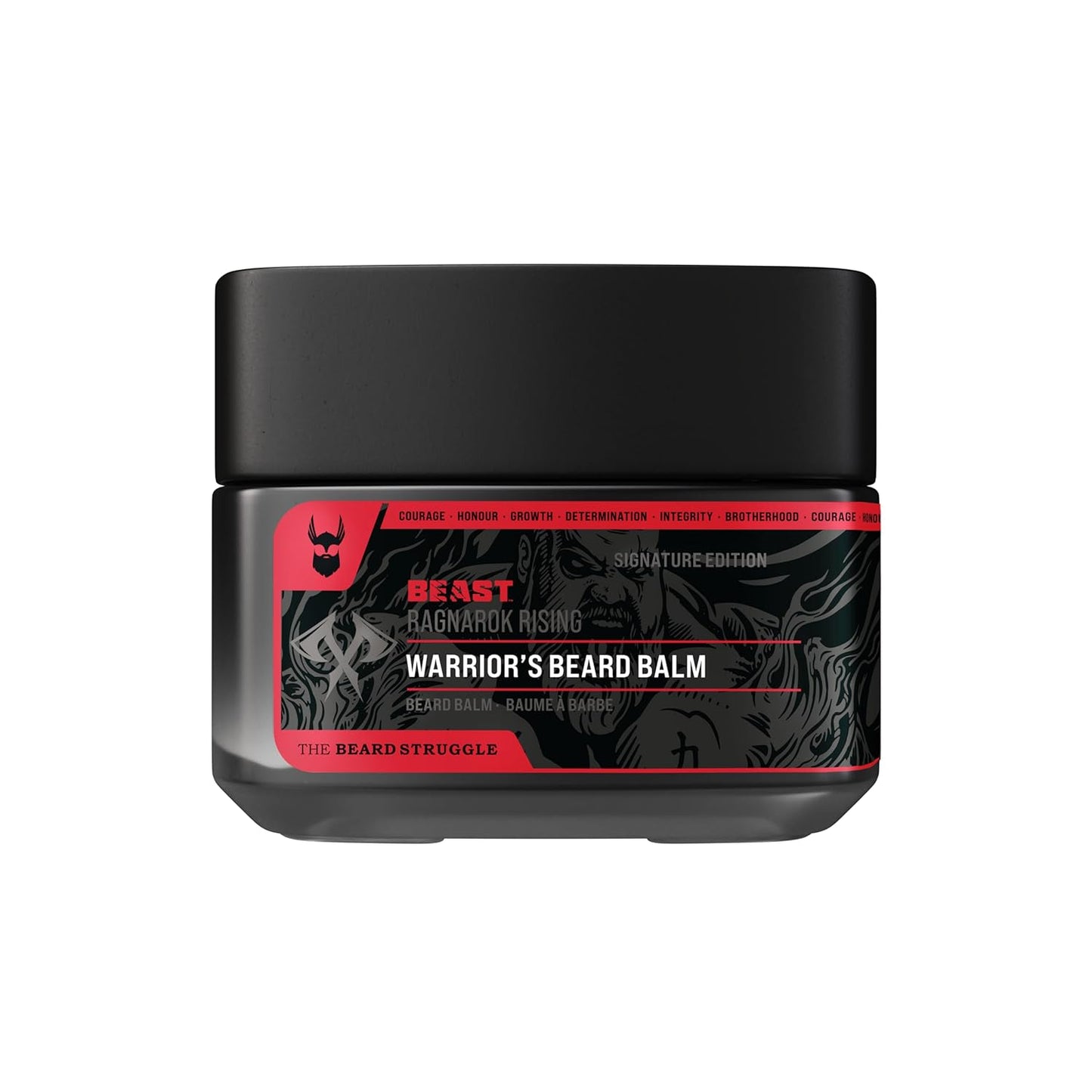 The Beard Struggle Eddie Hall Beast Line Beard Balm – Ragnarok Rising Warrior’s Edition – Tame, Style & Condition Beard – Medium Hold, Non-Greasy, Natural Ingredients - 50g / 1.76 US. oz.