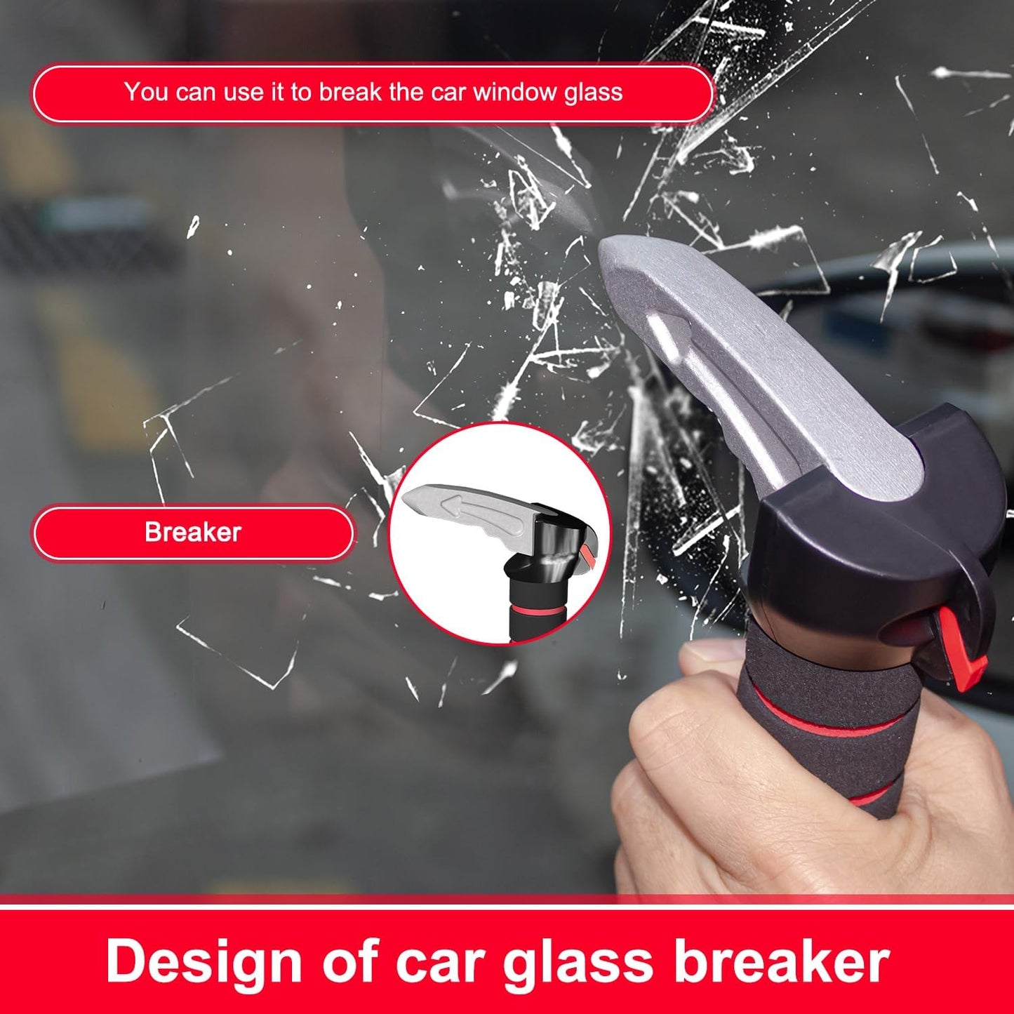 EVEME 2 Pack Car Door Handle for Elderly Car Handle Assist Support Multifunction Door Latch for Seniors and Handicapped