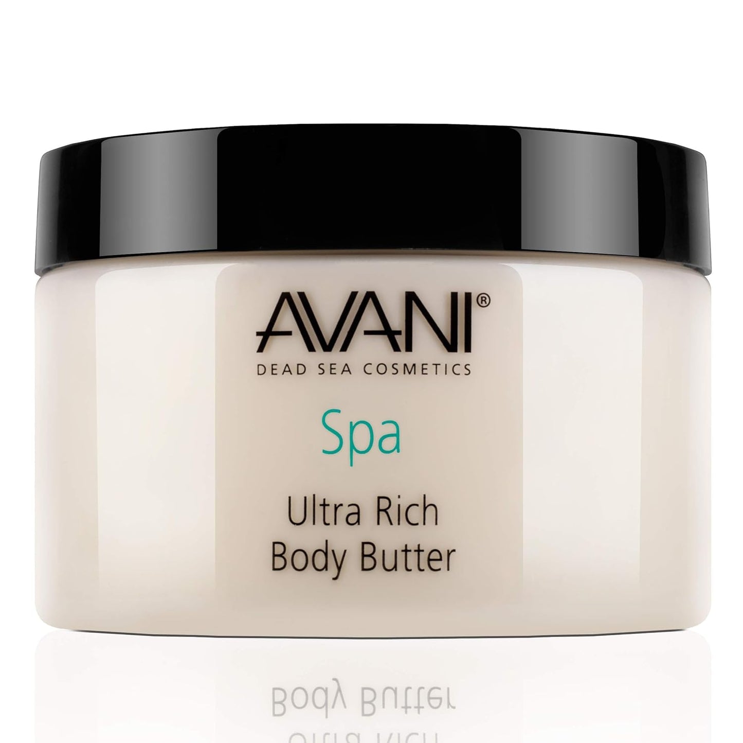 Avani Dead Sea Body Butter – Ultra-Rich Exfoliating & Hydrating Formula with Aloe Vera, Shea, Jojoba, Sunflower & Olive Oils – Suitable for All Skin Types – Vanilla
