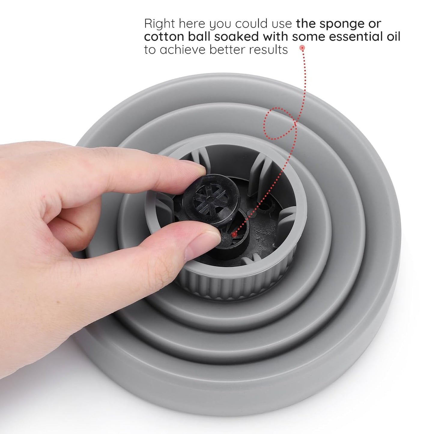 Segbeauty Collapsible Blow Dryer Diffuser, Travel Portable Hair Diffuser for Natural Curly Hair, Professional Lightweight Folding Diffuser Attachment for Dryers Nozzle 1.54 to 1.69 inches Gray