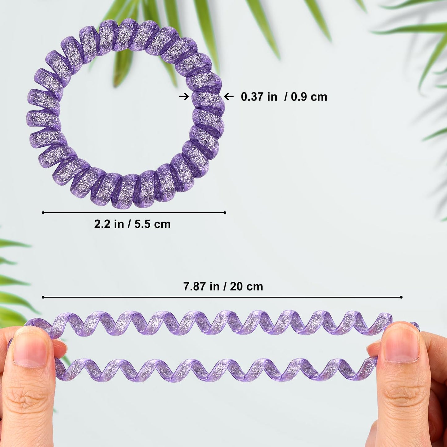 JessLab Spiral Hair Ties for Women, 10-Pack Traceless No-Damage Ponytail Holders, Coils Hair Bands for Girls, Assorted Colors