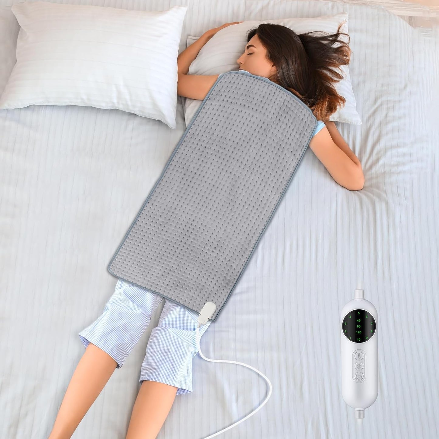 Heating Pad for Back Pain Relief 16x30 Large Electric Heating Pad for Full Body, Auto Shut Off, Moist/Dry Heat Pad Fast Heating – Heating Pads Large for Shoulders,Neck,Abdomen,Legs Machine Washable