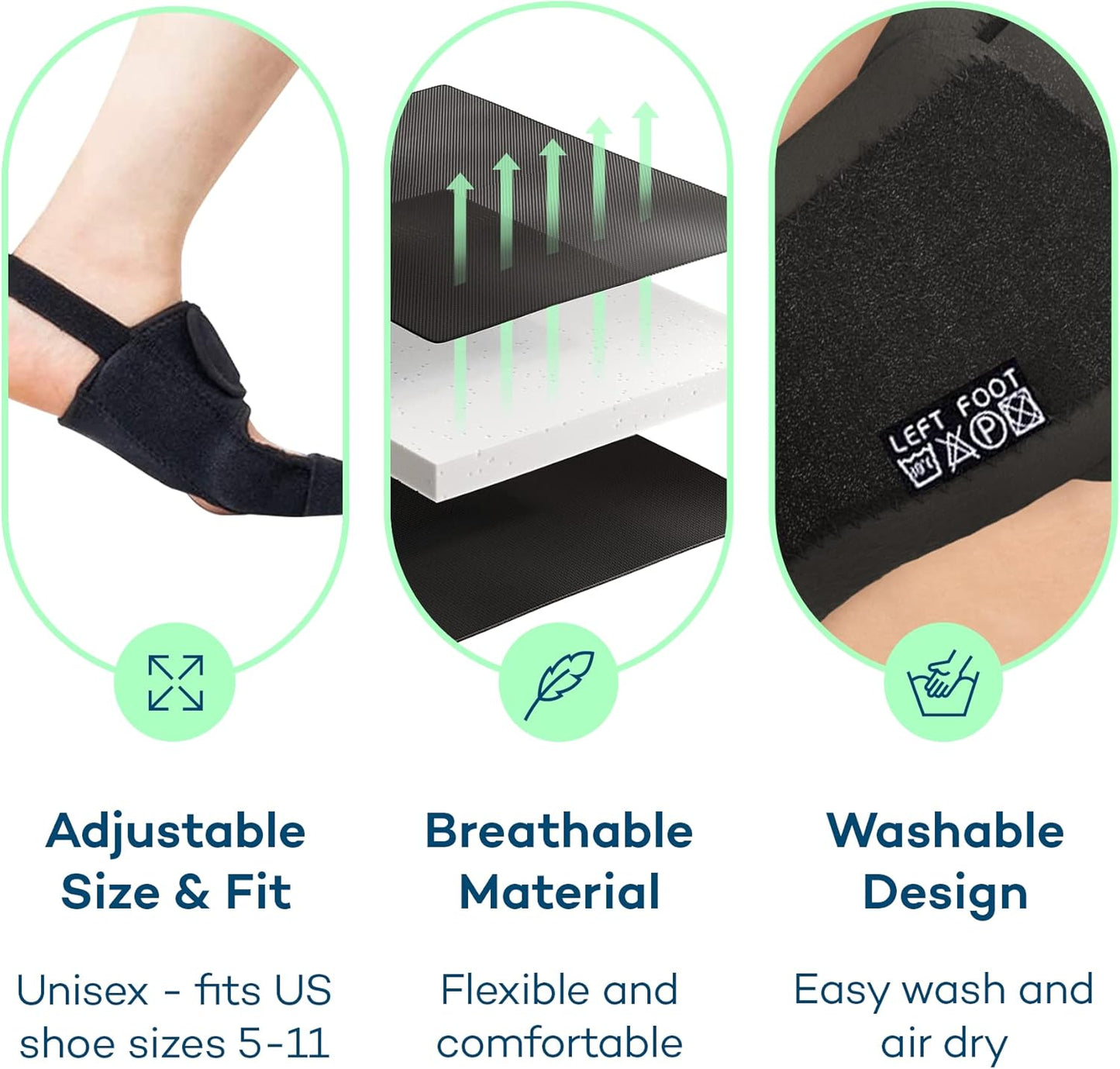 Caretras 2-Pack Bunion Corrector for Women & Men, Orthopedic Bunion Splint for Hallux Valgus Pain Relief, Big Toe Separator, Adjustable Day/Night Support, Comfortable Hammer Toe Straightener