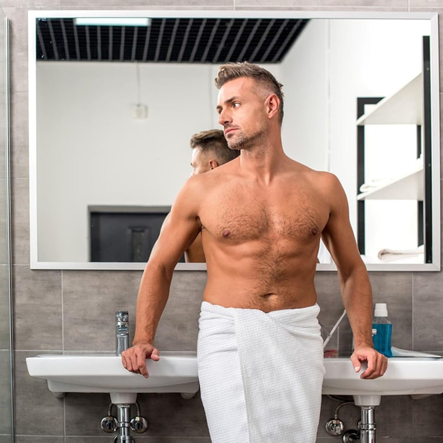 Compressed Towel Tablets Disposable Bath Towels for Travel, 55.1 x 27.5 inch Large Face Cloth Compact Reusable Body Washcloths for Hotel Bathroom Camping Beach Swimming Vacation(5 Pack Green)