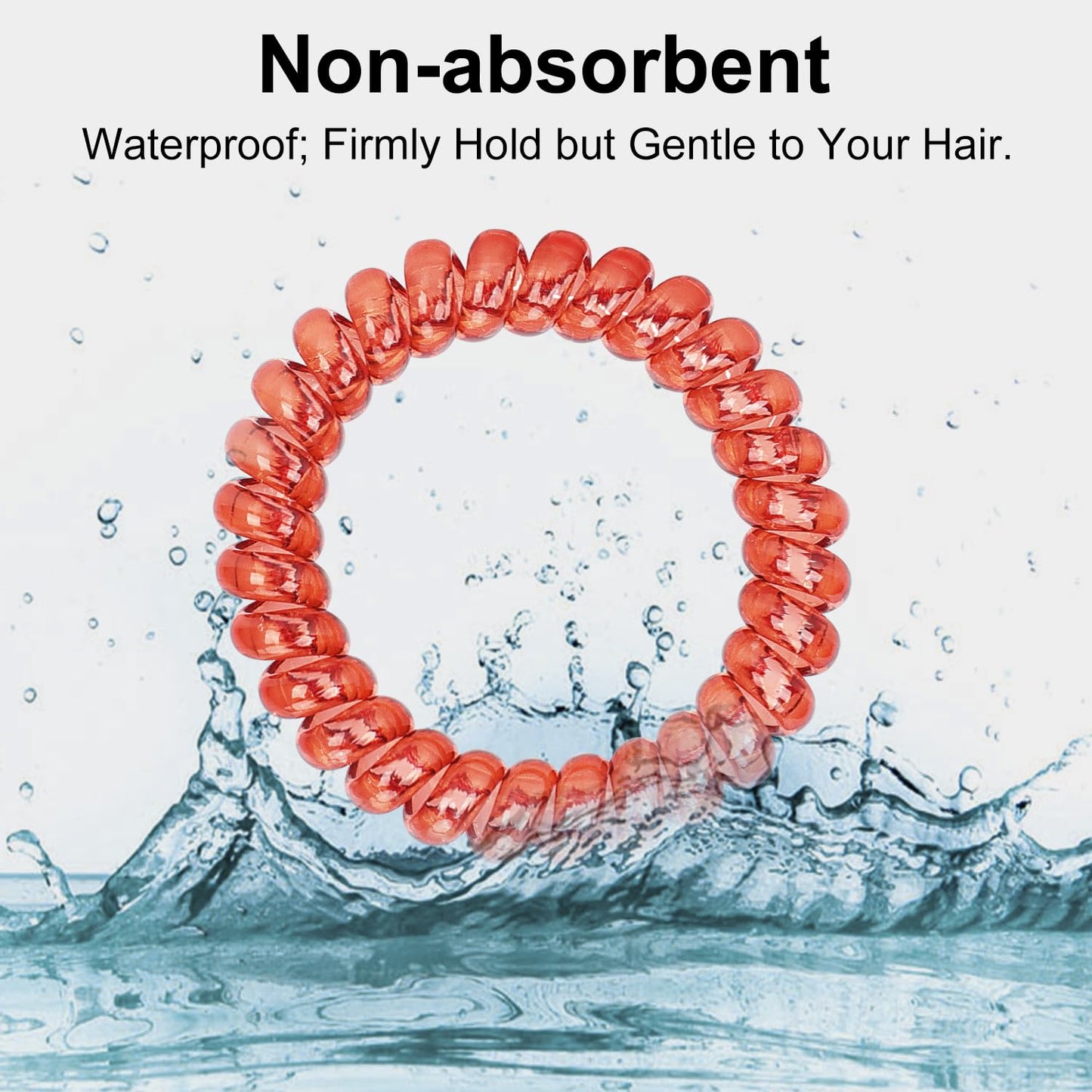 JessLab Spiral Hair Ties for Women, 10-Pack Traceless No-Damage Ponytail Holders, Coils Hair Bands for Girls, Assorted Colors