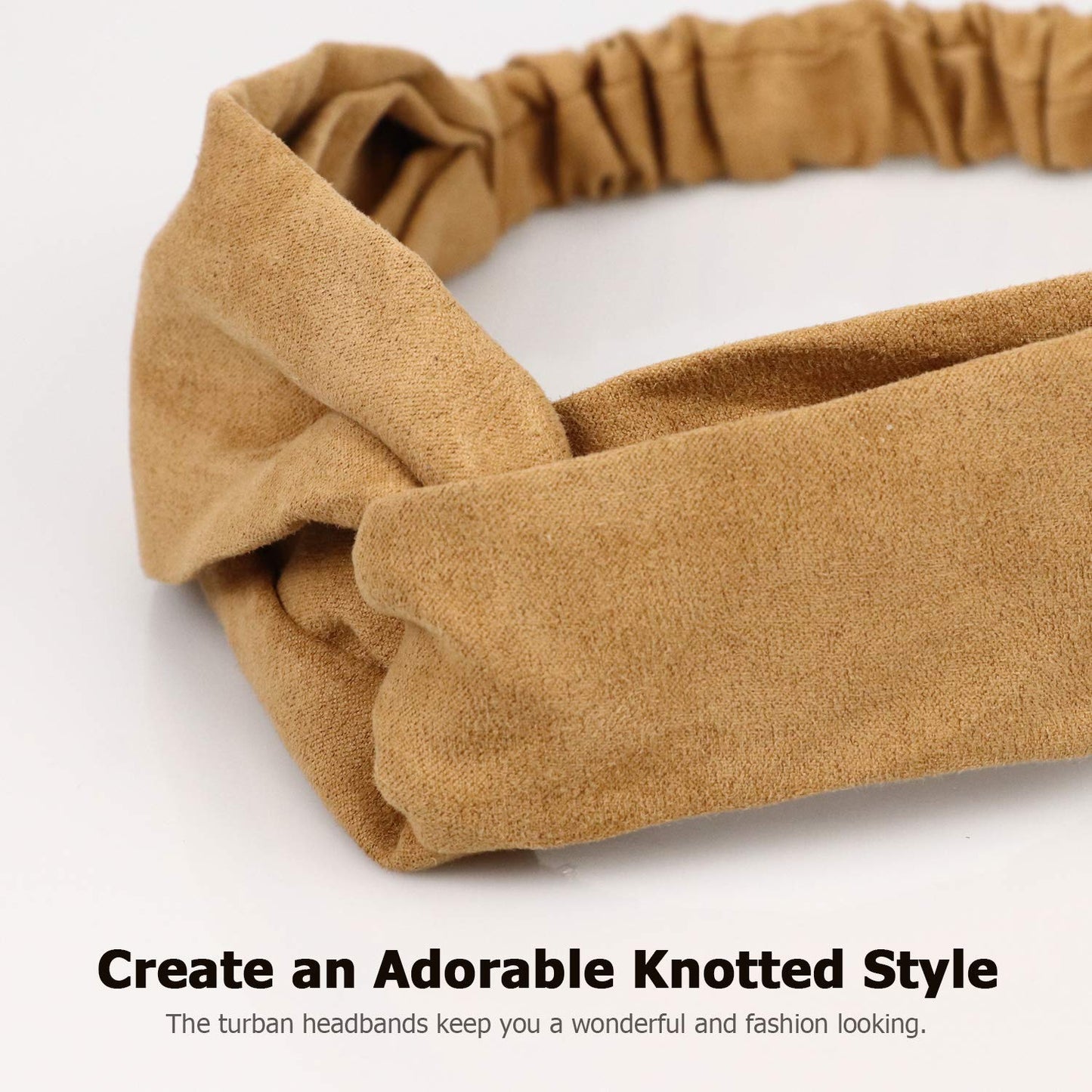 DRESHOW 10 Pack Boho Headbands for Women Girls Elastic Back Criss Cross Hair Band Twisted Head Wrap Solid Hair Accessories