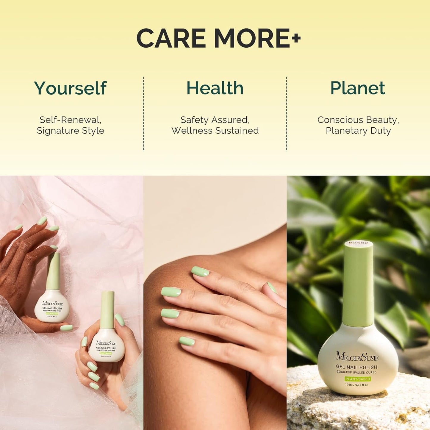 MelodySusie Plant Based Gel Nail Polish Set,Pink and Nude Versatile Colors,Hema Free,Soak Off UV LED Gel Polish Nail Art Manicure Salon DIY at Home 8Pcs 10ml/0.34 fl oz