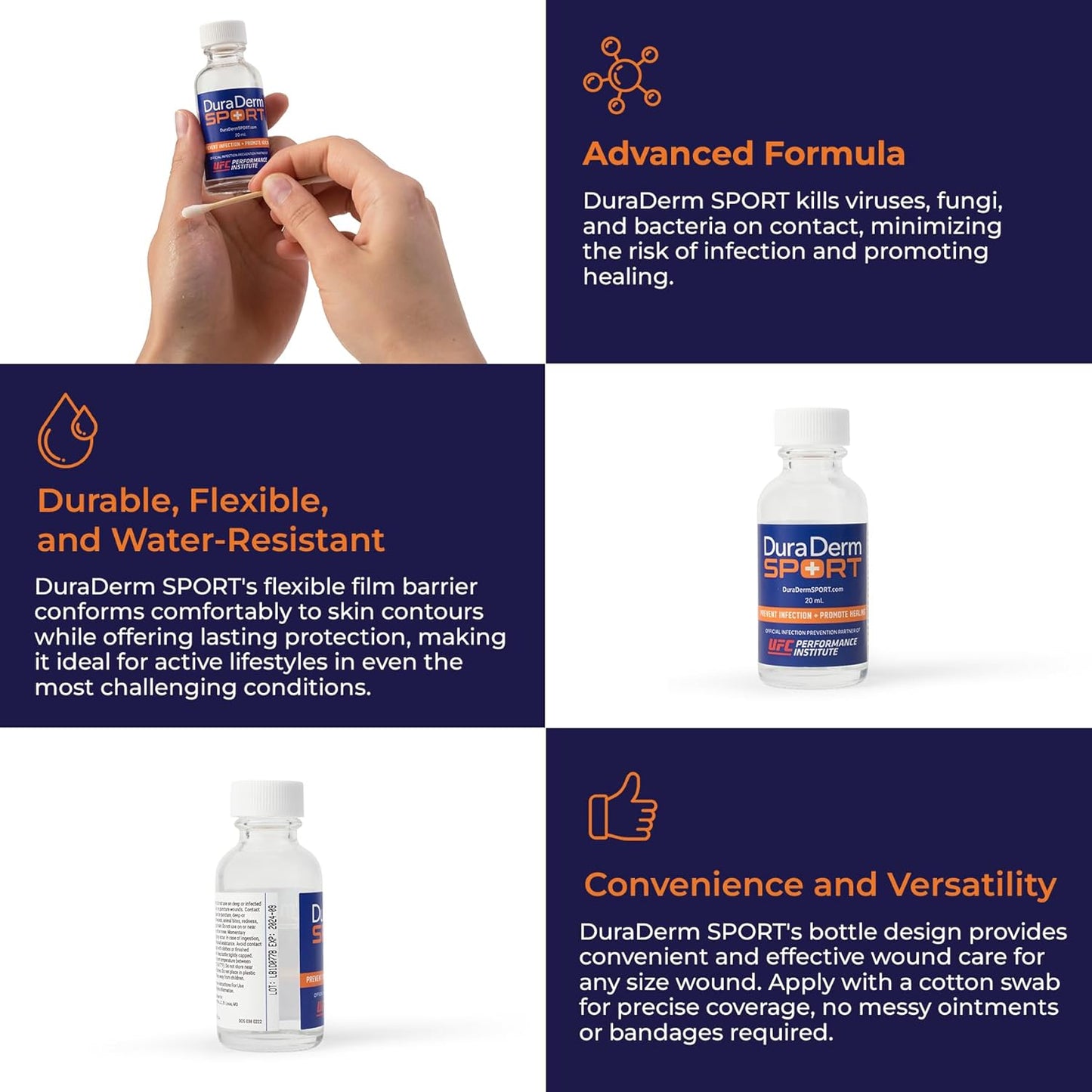 Liquid Bandage for Skin: Waterproof, Flexible | Heals Wounds, Cuts, Scrapes, Burns, Rashes & Fungal Irritations | Instant Protection & Infection Prevention (20mL Glass Bottle)