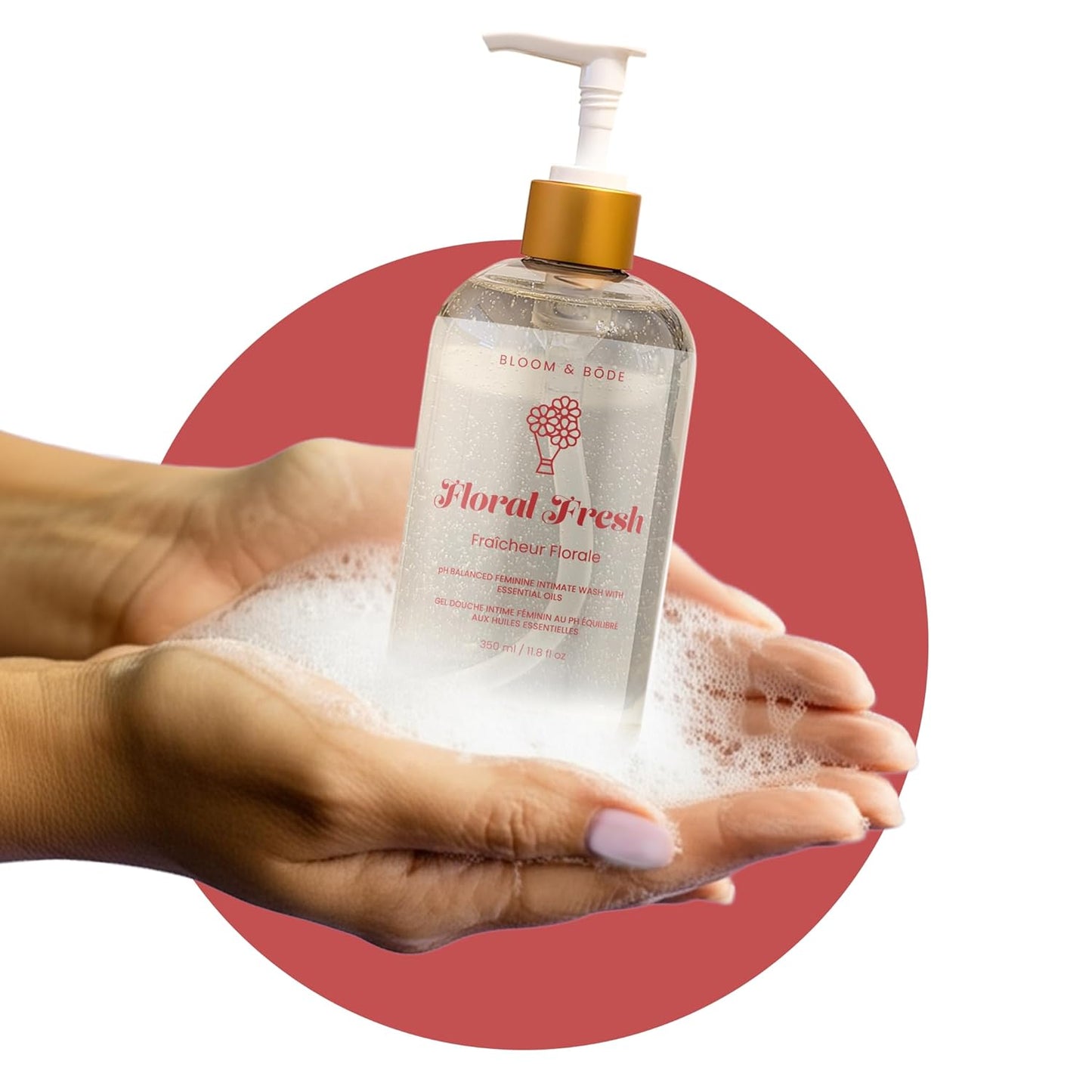 Bloom & Bōde Premium Feminine Intimate Wash - pH Balanced Feminine Wash - Ultra Mosturizing Intimate Wash With Essential Oils & Aloe Vera - Floral Fresh Scent, 350ml