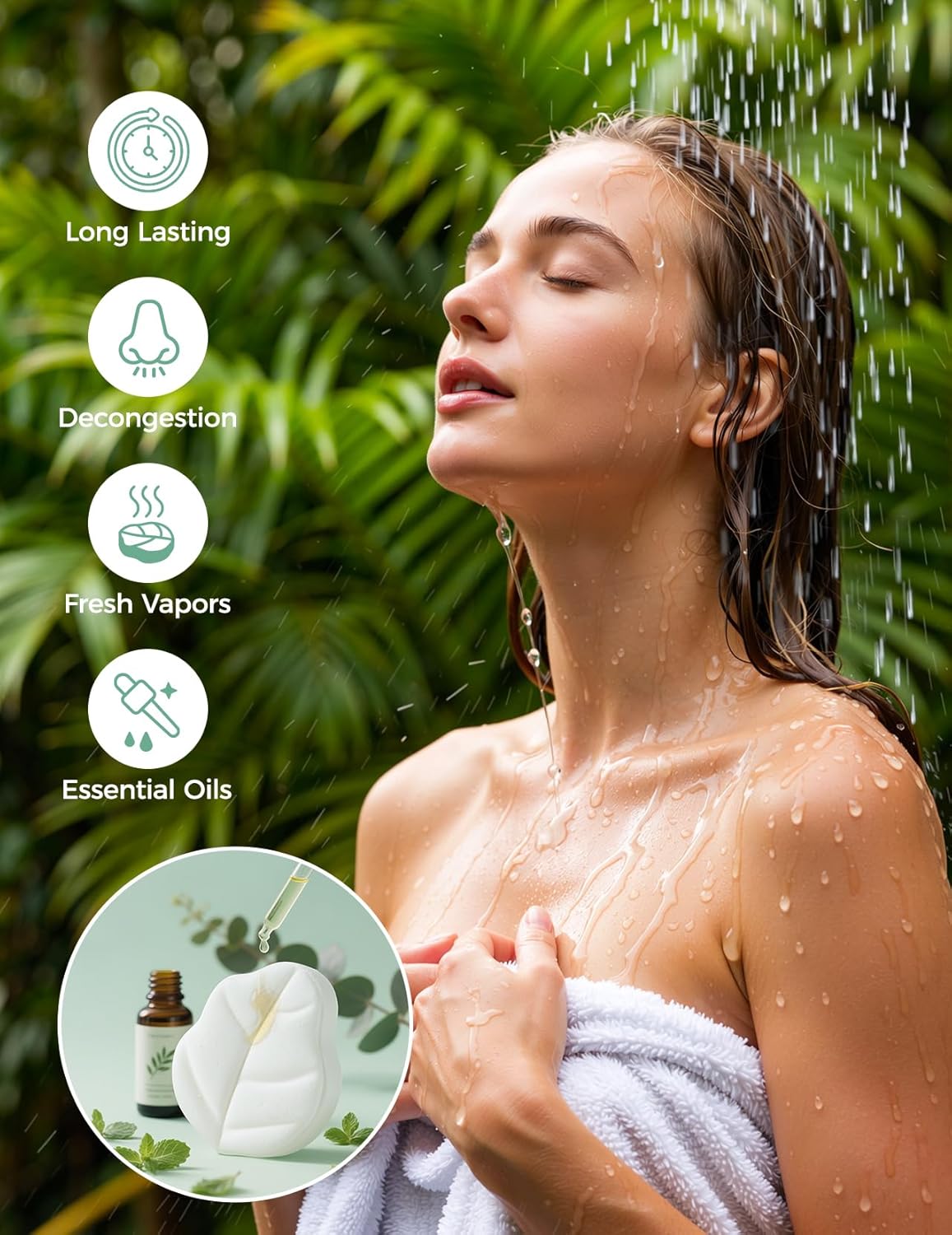 Momcozy 14 Pack Shower Steamers Spa Gifts - Eucalyptus Leaf Shape, with Natural Peppermint & Eucalyptus Essential Oil for Relaxation, Long-Lasting, Thoughtful Birthday and Holiday Gifts for Her/Him