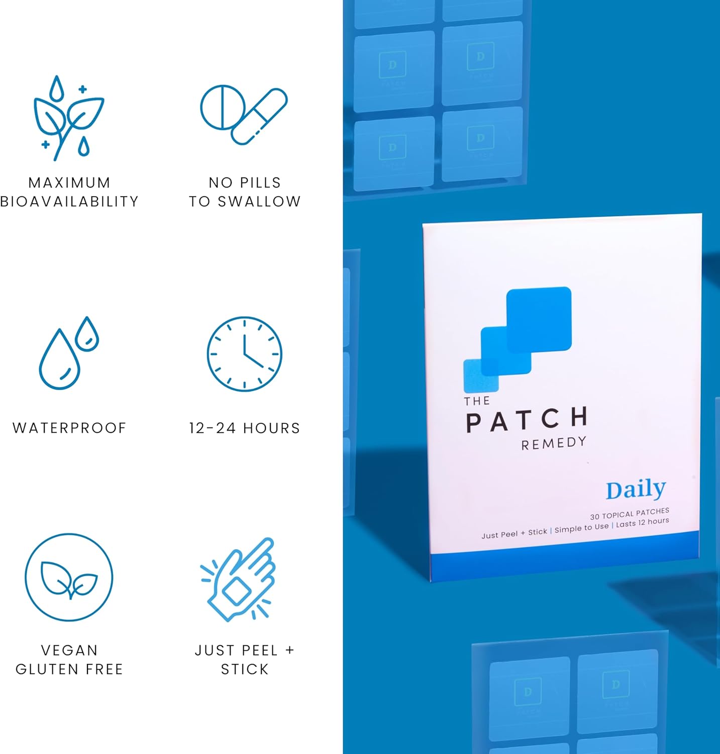 Daily Patch | Glutathione, N-Acetyl Cysteine (NAC) | 30 Patches