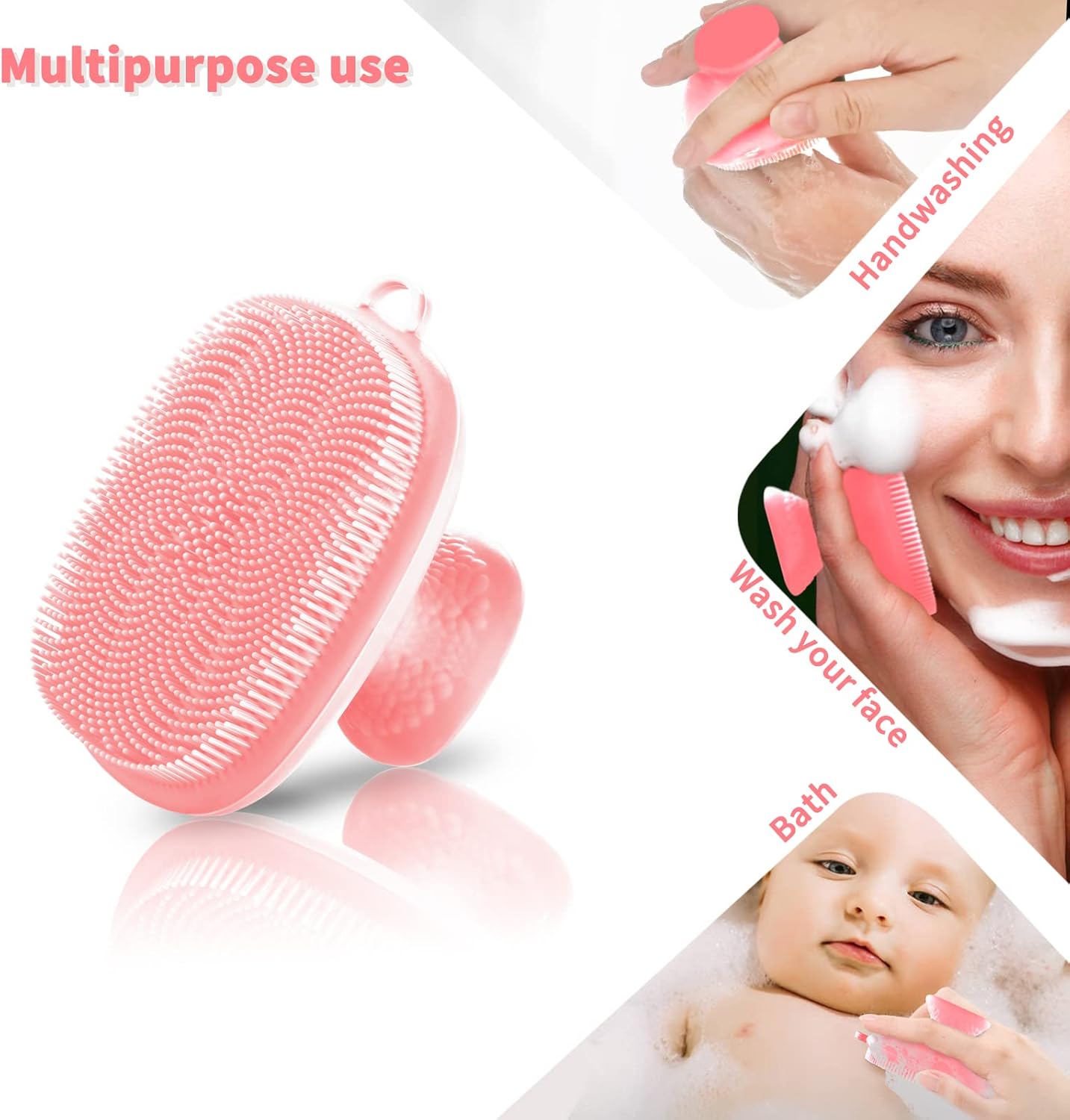 VWMYQ Silicone face Scrubber for Women Facial Cleansing Brush Silicone Face Wash Brush Manual Waterproof Cleansing Skin Care Face Brushes for Cleansing and Exfoliating