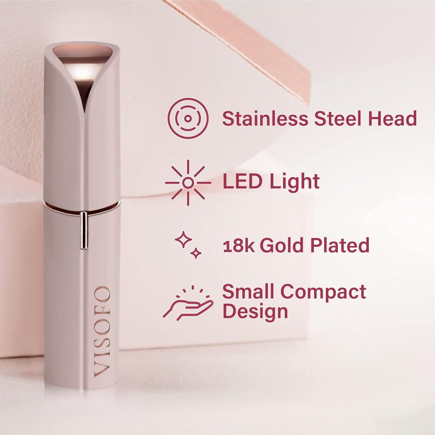 Facial Hair Removal for Women | Electric Razor Device Small Mustache Dermaplaning Remover Tools Tweezers Epilator Trimmer Face Dermaplane Shavers Beauty Gadgets Set Accessories by VISOFO (Agate)