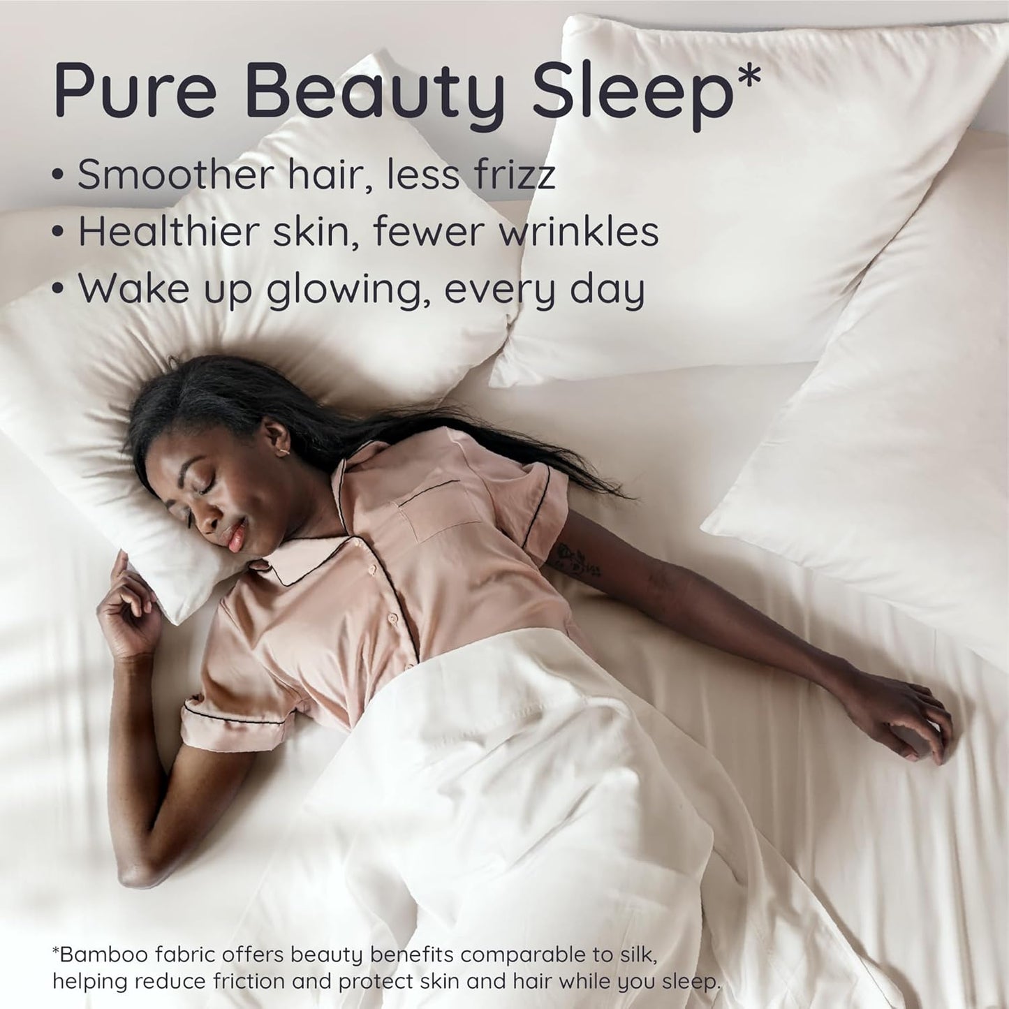 Bambaw 100% Viscose Derived from Bamboo Pillowcase Standard Size – Set of 2 Cooling Pillow Cases with Envelope Closure, Breathable & Anti Acne Pillow Case, Soft Pillow Cases Standard Size (Ivory)