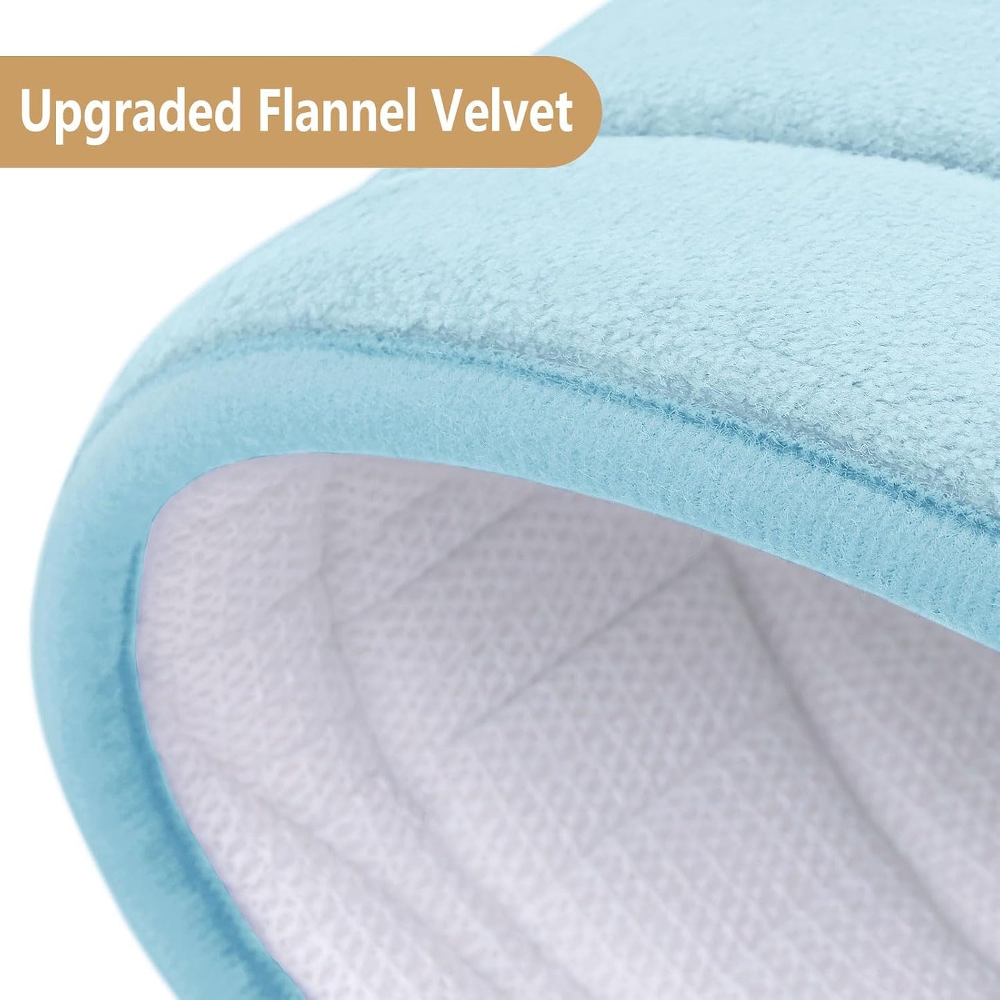 Buganda Memory Foam Bathroom Rug Mat 47x20, Extra Soft and Absorbent Bath Mats, Non-Slip and Machine Washable Bath Rugs for Bathroom Floor,Tub and Shower, Sky Blue