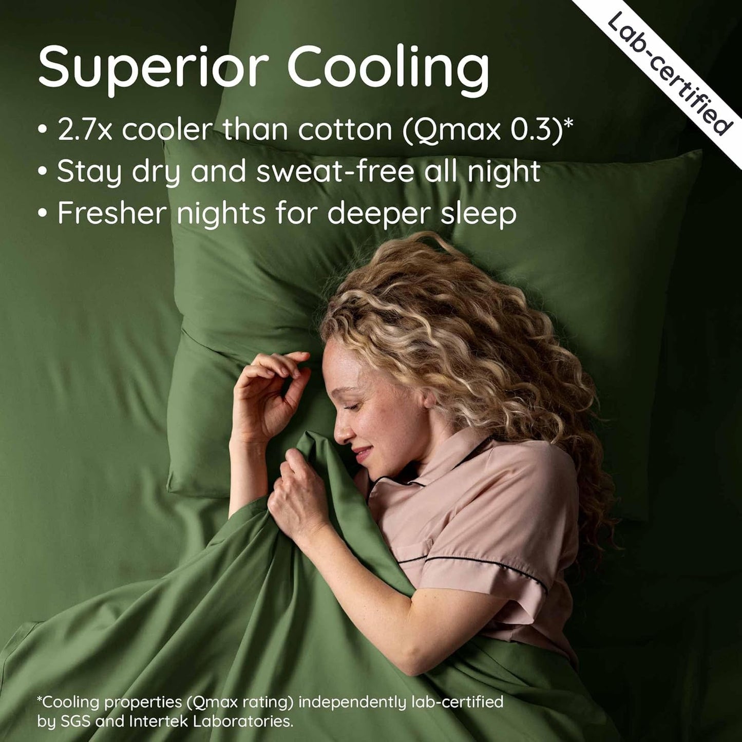 Bambaw 100% Viscose Derived from Bamboo Pillowcase King Size – Set of 2 Cooling Pillow Cases King with Envelope Closure, Breathable & Super Soft Pillow Cases (Olive)