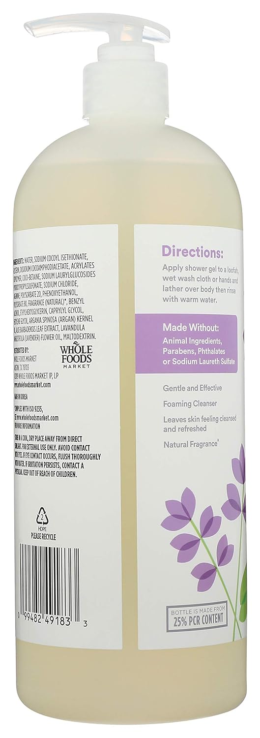 365 by Whole Foods Market, Foaming Shower Gel, Lavender, 32 Fl Oz