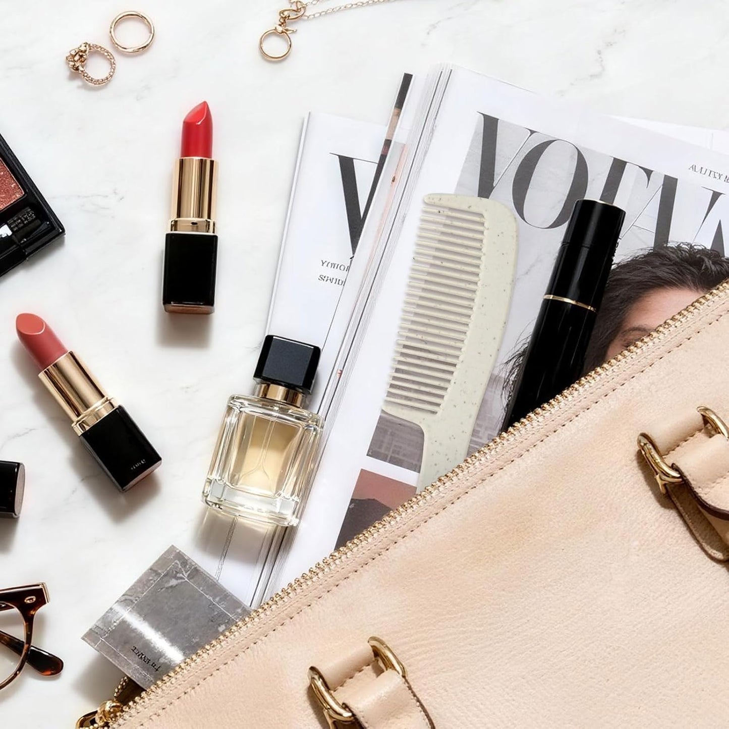 Combs in Bulk Individually Wrapped, 200 Pack Disposable Hair Combs for Hotel, Salon, Home Care and Travel (Wheat)